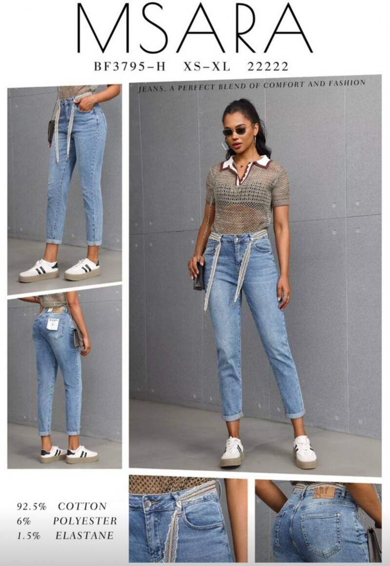 Spodnie damskie jeansy Roz XS-XL 1 Kolor Paczka 10 szt